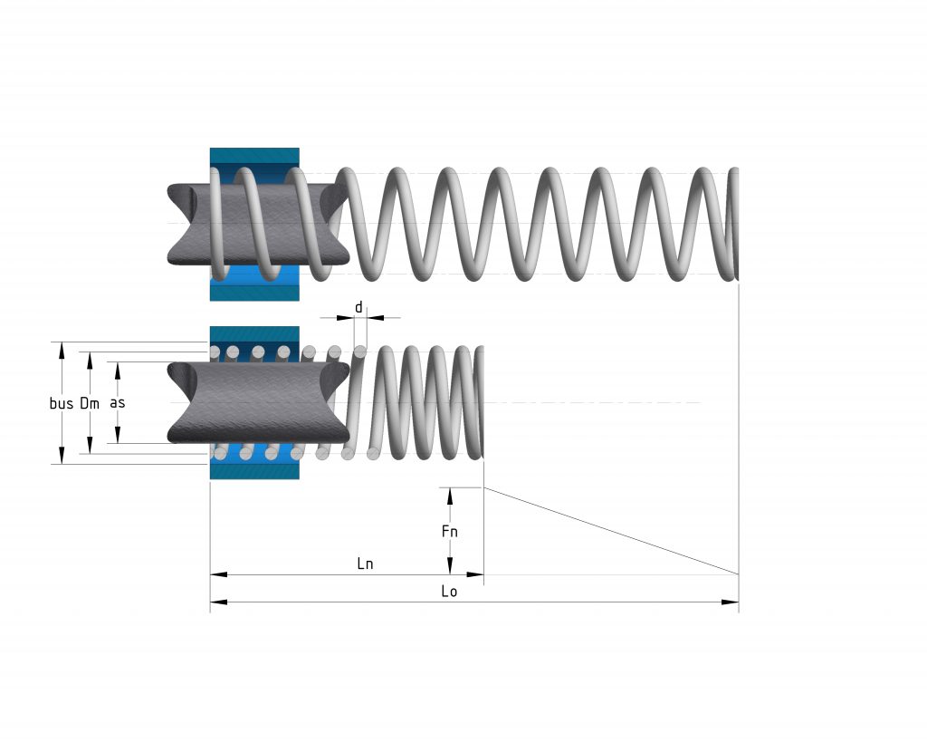 compression spring drawing